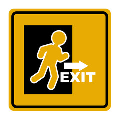 The exit sign of the building №2. Symbol, logo, icon, emblem. Vector illustration