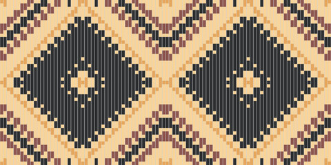 Ethnic Pattern Arabic Geometrical Pattern and Designfolk Embroidery, Aztec Geometric Ornament Print. Design for Carpet, Wallpaper, Clothing, Wrapping, Fabric