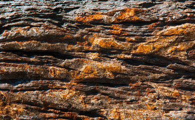 a natural rock of shale ore in cracks.