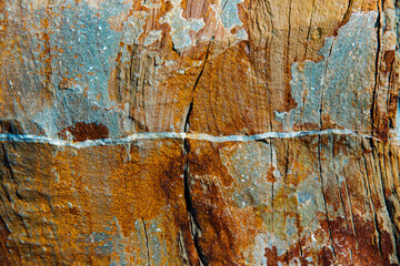 a natural rock of shale ore in cracks.
