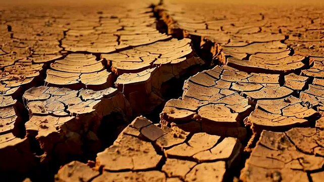 a dry, cracked earth