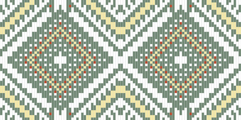 Vintage Seamless Abstract Geometric Patternfolk Embroidery, Aztec Geometric Ornament Print. Design for Carpet, Wallpaper, Clothing, Wrapping, Fabric