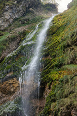 Fototapeta premium Close-up of Goriuda waterfall near Chiusaforte, Italy