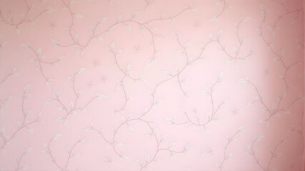 Fototapeta premium Elegant Pastel Pink Leaf Pattern Background