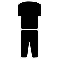 Men's T-shirt Icon. Men's T-shirt and Underwear Set. Clothing Label or Pictogram Tag.