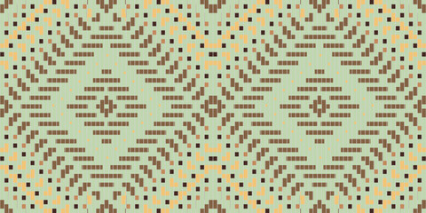 Folklore Geometric Pattern Backgroundfolk Embroidery, Aztec Geometric Ornament Print. Design for Carpet, Wallpaper, Clothing, Wrapping, Fabric