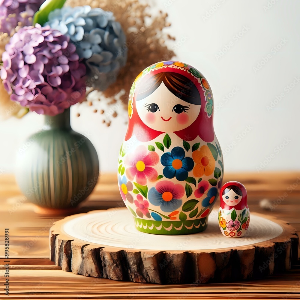 Wall mural russian nesting doll