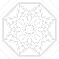 intricate interior geometric tile decoration of the dome of Hafez's tomb