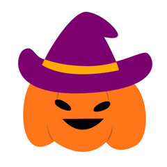 Pumpkin cartoon for Halloween celebration element and illustration