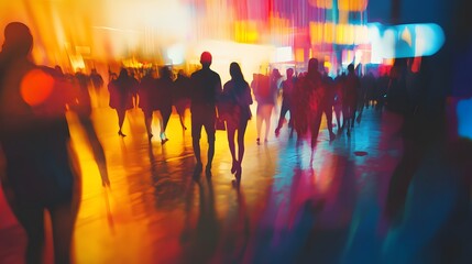 abstract blurred event with people for background. 