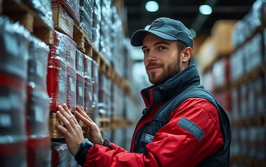 A logistics coordinator managing shipments in a warehouse