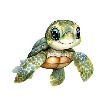 recommend clip art: turtle isolated on white