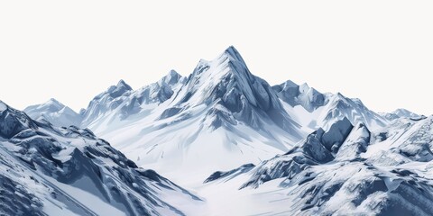 Obraz premium Snowy Mountain Range Under a Clear Sky