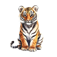 Obraz premium tiger on white background