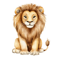 lion cartoon isolated on white
