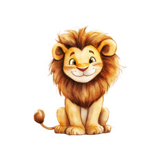 lion cartoon isolated on white