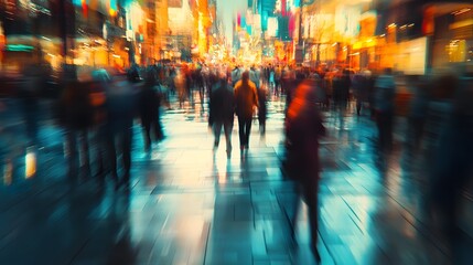 Fototapeta premium abstract blurred event with people for background. 