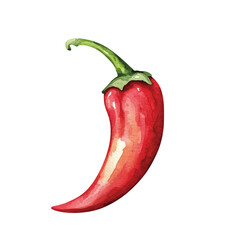 red chili pepper isolated on white