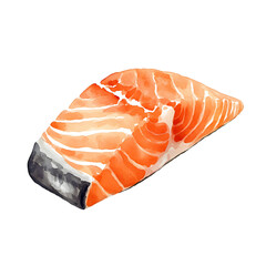  salmon  isolated on white background