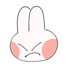 Cute bunny rabbit mad sticker
