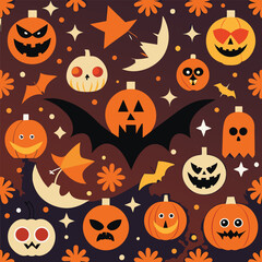 halloween seamless background
