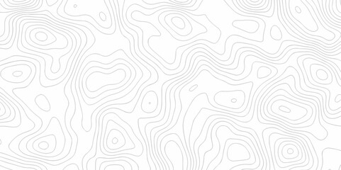 Vector geography landscape Topo contour map on white background, Topographic contour lines. Seamless pattern with lines Topographic map. Geographic mountain relief diagram line wave carve pattern.