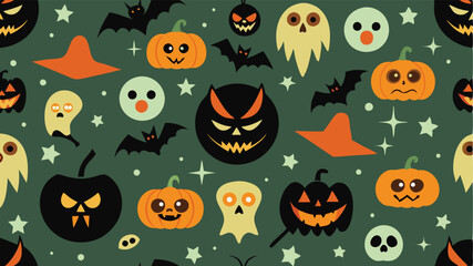 halloween seamless background