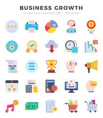 icons set. Business Growth for web. app. vector illustration.