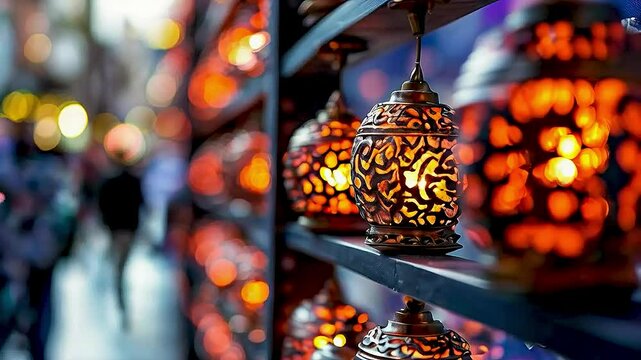 lanterns  at a market in Dubai