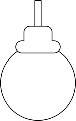 Christmas Tree Light Decor Element Bulb Outline