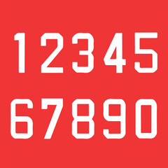 Small numbers, graphic design element, the ability to change color and size. For the design of posters, advertising texts, logos, and social networks. Frames for photos, greeting cards, invitations, 