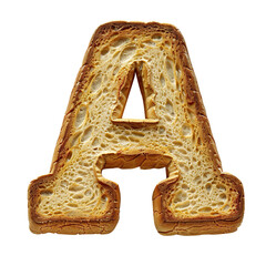 golden letter a on transparent background, clipping path, png,
