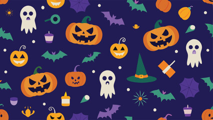 halloween seamless background