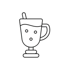 smoothie line icon with white background vector stock illustration