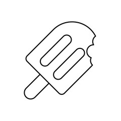 popsicle line icon with white background vector stock illustration