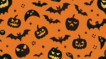 halloween seamless background