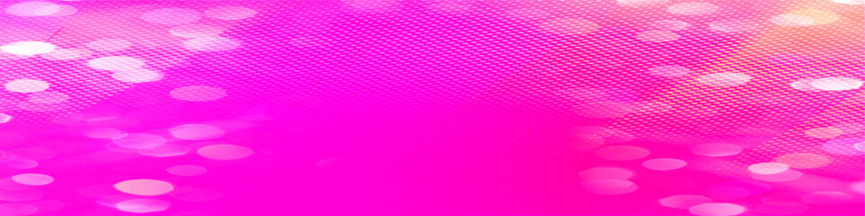 Pink bokeh widescreen panorama background, Suitable for Advertisements, Posters, Banners, Anniversary, Party, Events, Ads and various graphic design works