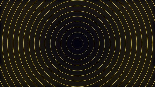 gold circle background, wave luxurious color element  in dark black background, loop animation