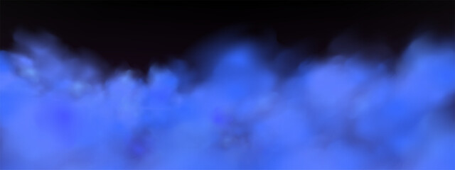 Panoramic abstract pink blue sky background. Skyscape with fluffy clouds. Gradient fantasy paradise background.