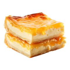Cheese pie showcased isolated on transparent background png