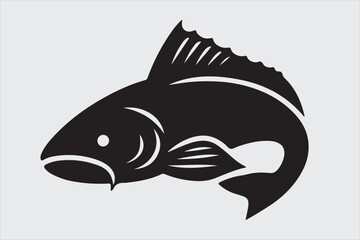 A Catfish silhouette vector icon design