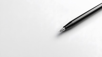 Ink pen on a blank piece of paper. 