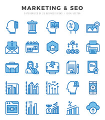 Marketing & SEO icons set for website and mobile site and apps.