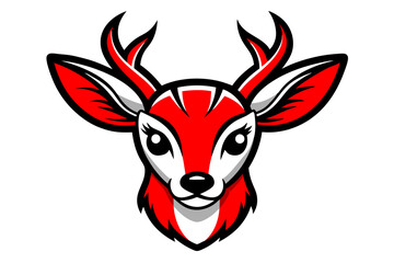 Fawn head mascot design vector