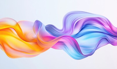 Fluid liquid color mixing concept on a light grey backdrop featuring wave and swirl curves ideal for abstract layouts in business presentations app wallpapers banners or posters