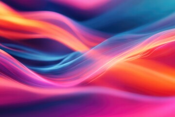 Obraz premium Blurred colorful background featuring flowing waves and lines Abstract illustration of movement and fluid shapes