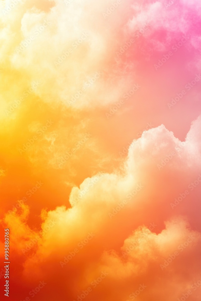 Canvas Prints soft pastel cloud background featuring a gradient of abstract yellow orange and red hues