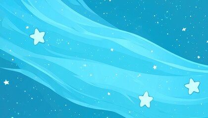 Light blue 2D cartoon template featuring space stars Modern abstract design showcasing Big Dipper stars Suitable for astronomy themed websites