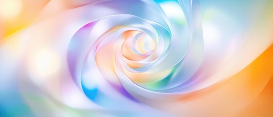 Obraz premium Abstract blurred background featuring a multicolored geometric texture with a spiral illustration suitable for graphic design advertising or as an ornamental wallpaper with copy space