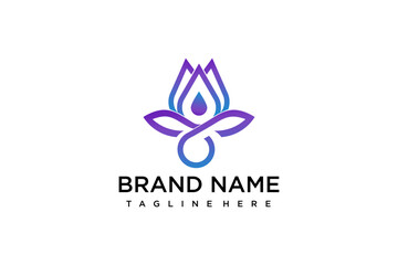 lotus blossom logo symbol of beauty, resilience, and spiritual awakening